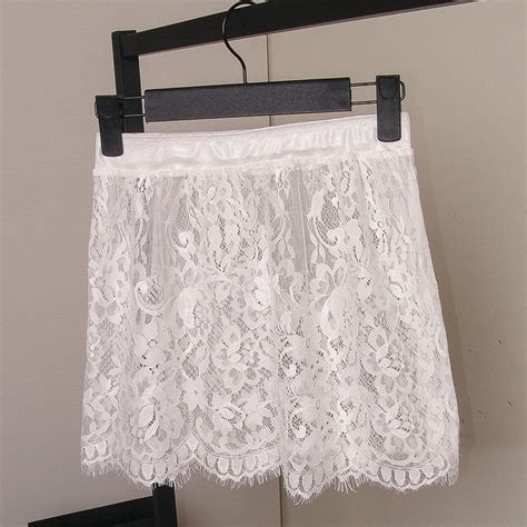 Half Slips Underskirt Lace All Match Basic Miniskirt Skirtcover Fashion