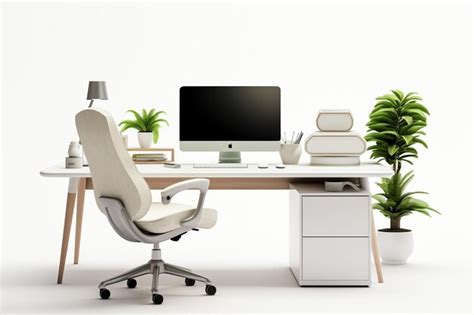 Premium Ai Image Elevate Your Workspace Stylish Home Office