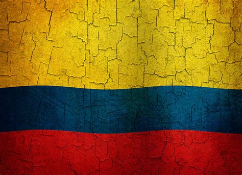 Grunge Colombia Flag Digital Art By Steve Ball Fine Art America