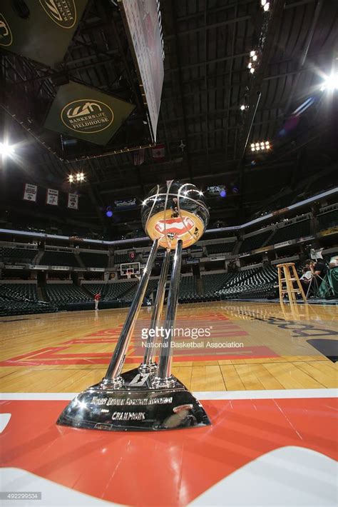 The 2015 Wnba Championship Trophy Is Displayed Before Game Four Of The