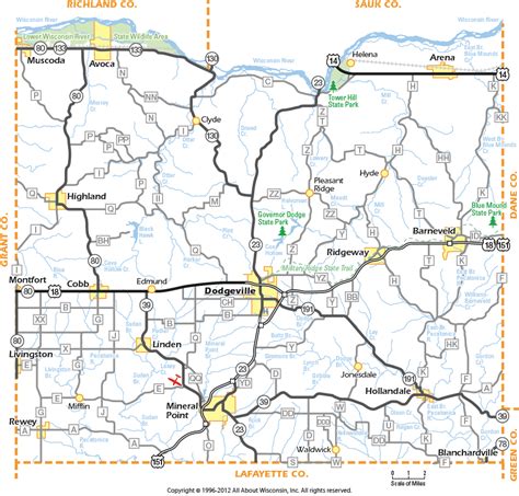 Iowa County Wisconsin Map