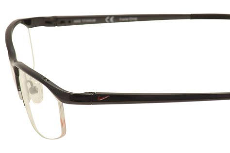 nike men s eyeglasses 6037 half rim titanium optical frame