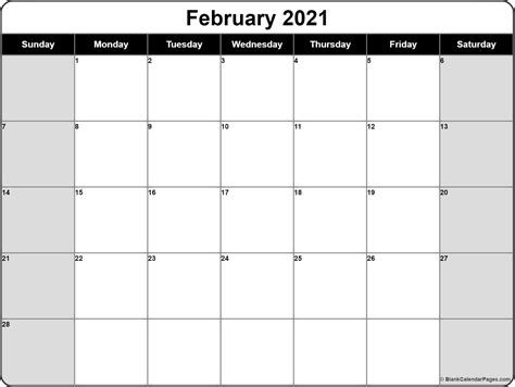Free printable february 2021 calendar templates. February 2021 calendar | free printable monthly calendars
