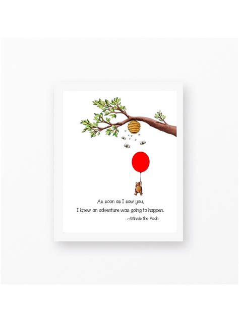 Winnie The Pooh Pooh Quotes Red Balloon Art Pooh Bear Etsy Red