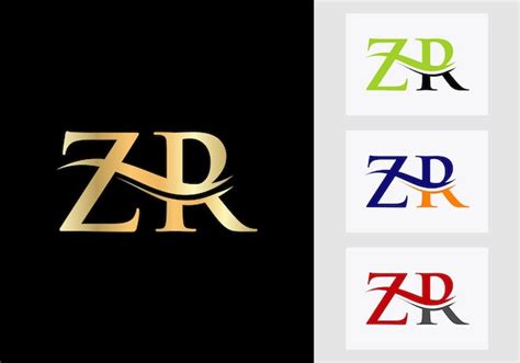 Premium Vector Letter Zr Logo Design Zr Logotype For Luxury Identity