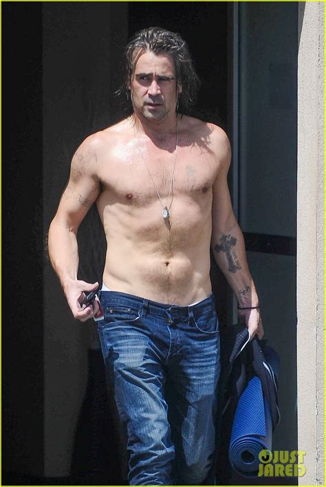 Colin Farrell Strips Off His Sweaty Shirt After Hot Yoga Class Photo