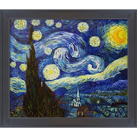 La Pastiche Starry Night By Vincent Van Gogh Gallery Black Framed