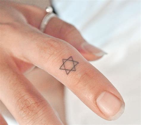 Star Of David Tattoo Inked On An Index Finger By Tattooist Cozy In 2020