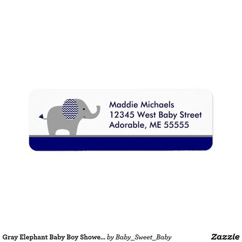 Elephant Return Address Labels Zazzle