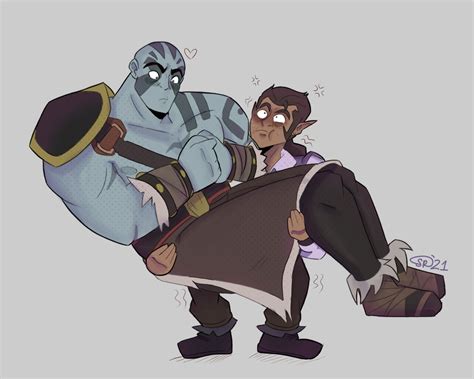 Grog Strongjaw And Scanlan Shorthalt Critical Role And 1 More Drawn