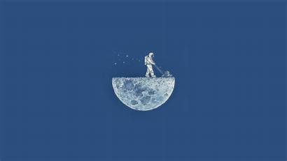 Creative Funny Wallpapers Moon Space Trims Humor