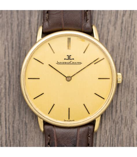 jaeger lecoultre ultra thin vintage men s 18k yellow gold dress watch ref 140 002 1