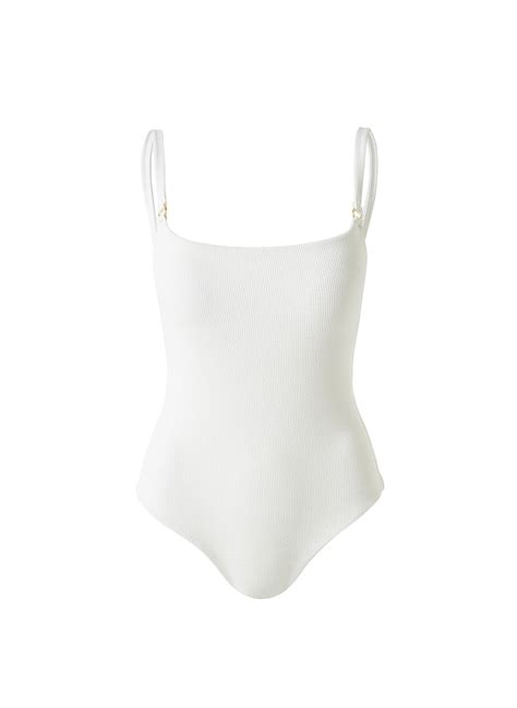 Melissa Odabash St Tropez White Ribbed Swimsuit Official Website