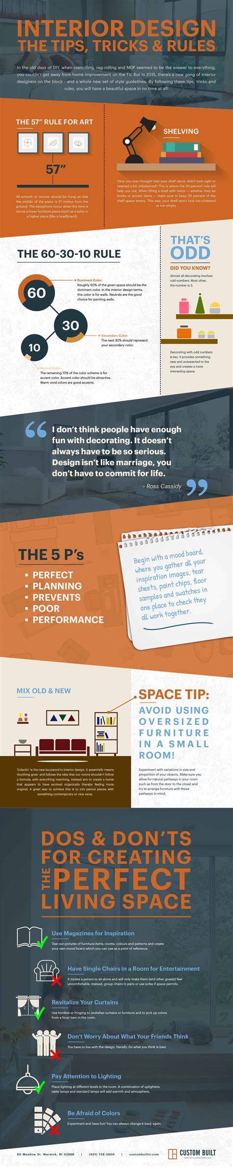 Great Interior Design Tips Tricks And Rules Infographic