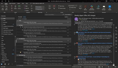 Dark Mode Reaches Outlook For Office 365 Office 365 For It Pros