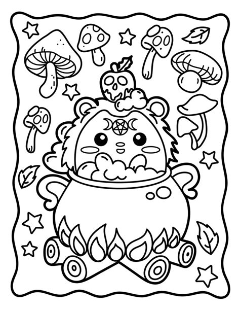 Halloween Coloring Pages For Kids Halloween Cats Etsy
