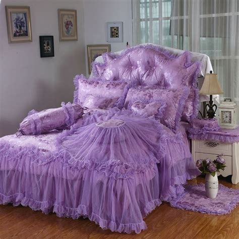 Purple Girls Lace Design Ruffle Pom Pom Style Princess Style