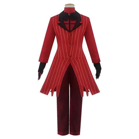 Hazbin Cos Hotel Alastor Cosplay Costume Red Uniform Outfit Full Set