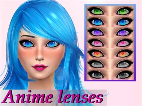 Genius666s Anime Lenses By Genius Sims Sims 4 Anime