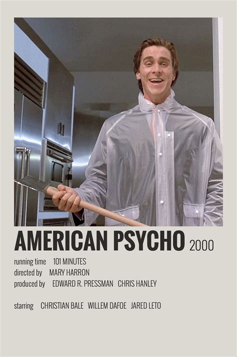 American Psycho Movie Poster Frames Movie Posters Minimalist Film