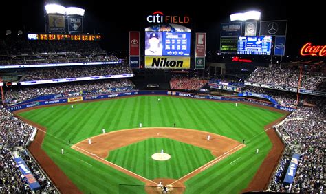 Citi Field Baseball Ballpark New York Mets Mlb Panorama Etsy Norway