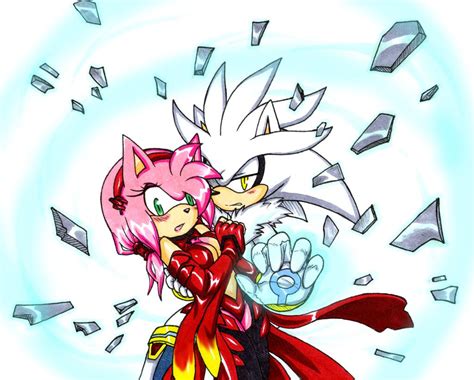 Silver X Amy Shards Shadow And Amy Amy The Hedgehog Silver The