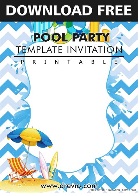 Free Printable Pool Party Birthday Invitation Templates Download Hundreds Free Printable