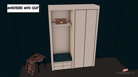 Wardrobe With Seat Sunkissedlilacs Sims 4 Cc