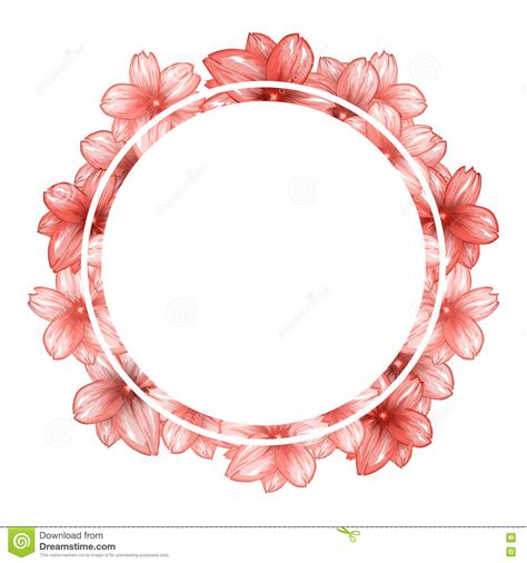 Maybe you would like to learn more about one of these? Romantic Circle Photo Frame With Pink Cherry Flowers ...