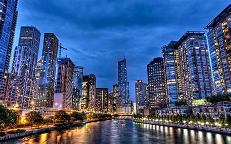 Chicago Skyline Backgrounds Wallpaper Cave