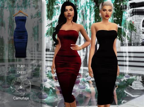 Ruby Dress By Camuflaje From Tsr Sims 4 Downloads