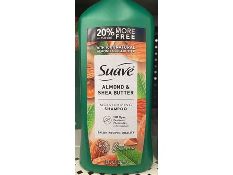 Suave Moisturizing Shampoo Almond And Shea Butter 18 Fl Oz532 Ml