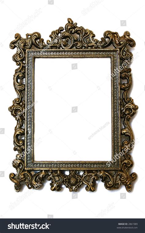 A Rectangular Antique Frame With Intricate Design Stock Photo 2861989