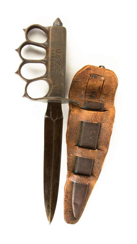 Sold Price 1918 Lfand C Brass Knuckle Trench Knife December 2 0119