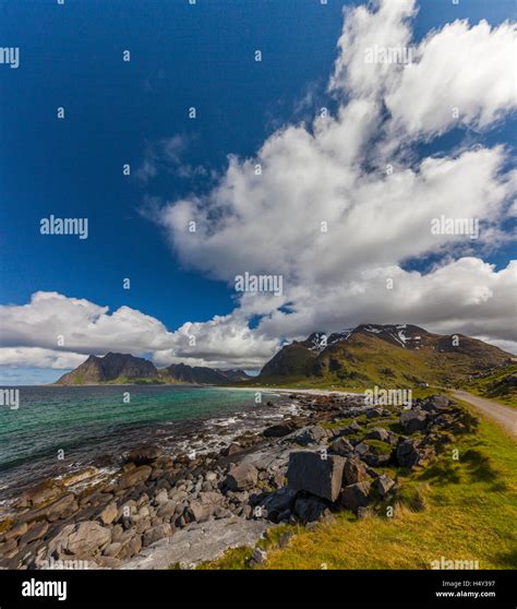 Utakleiv Beach Lofoten Islands Norway Stock Photo Alamy