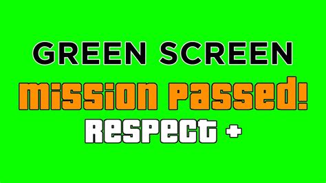 Mission Passed Respect Gta 5 3 Types Green Screen Youtube