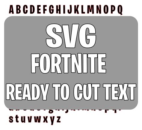 Welcome Fortnite Alphabet Sv Lettering Fonts Fortnite Cricut Images