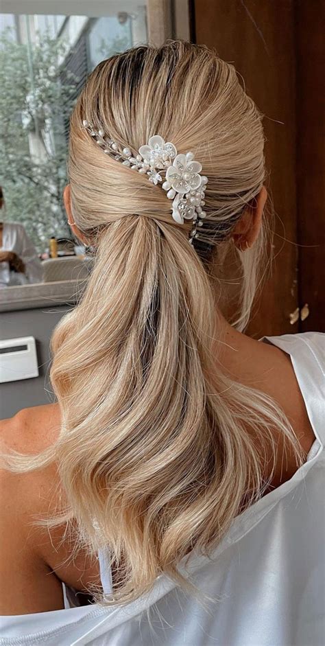 59 Gorgeous Wedding Hairstyles In 2022 Glam Pony White Hairpiece