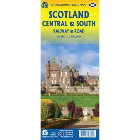Central And Southern Scotland Railway And Road Travel Reference Map Itmb