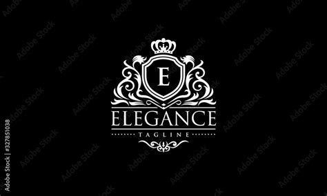 Elegance Logo Royal Crest Vector Stock Vector Adobe Stock