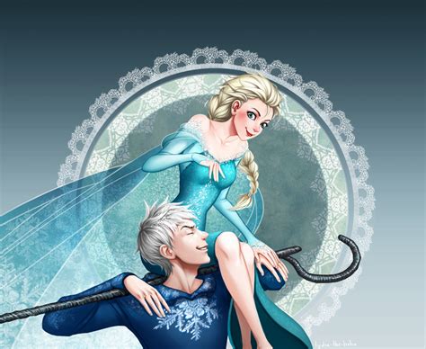 Elsa On Jacks Shoulder Elsa And Jack Frost Photo 37279505 Fanpop