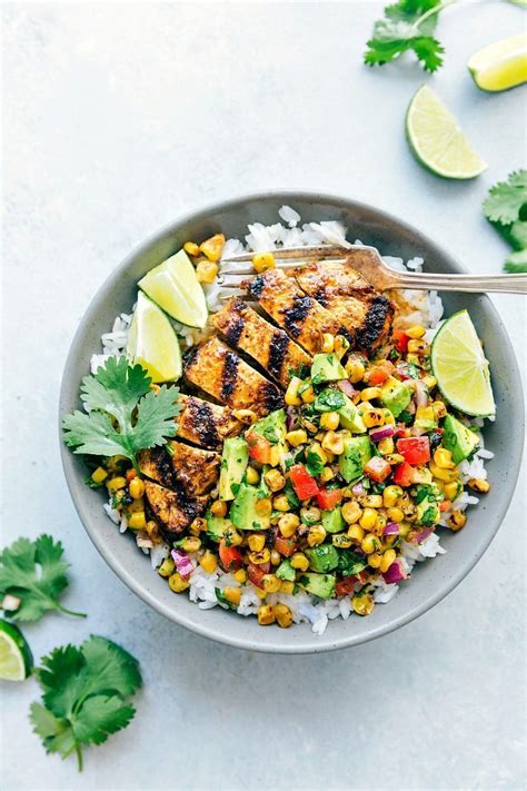 3 fill warmed taco shells with lettuce, cajun fish and top with corn. Grilled Chicken Taco Bowls with an Avocado-Corn Salsa ...