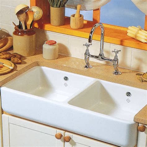 Please email or call us (boston area: Shaws: Classic 1000 Double Ceramic Sink - Kitchen Sinks & Taps