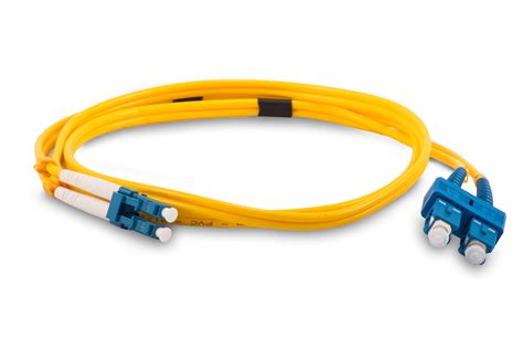 3 Meter Os2 Lc To Sc Fiber Optic Cable Single Mode Duplex Fiber Optic
