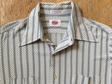 Vintage 1970s Abrahamandstraus Button Front Short Sleeve Shirt Etsy
