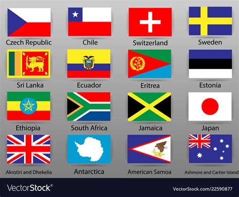 Flags All Countries World Part 10 Royalty Free Vector Image