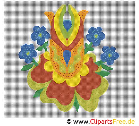 Türband kranzband stickband kreuzstich handarbeit 1,69 x 14. Blume Kreuzstich sticken