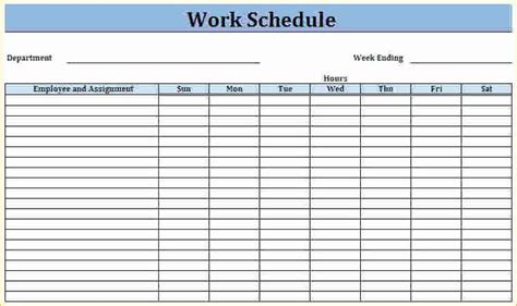 Free Monthly Employee Schedule Template Fresh Blank Weekly Editable Free Daily Work Schedule