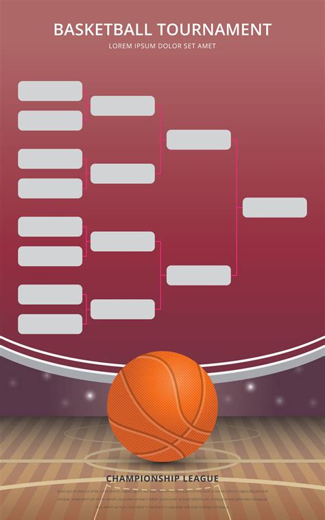 Download The Basketball Tournament Bracket Poster Template 193241
