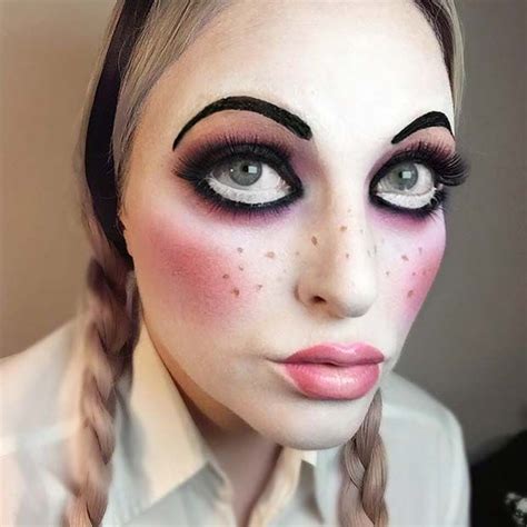 23 Easy Last Minute Halloween Makeup Looks Stayglam Creepy Doll